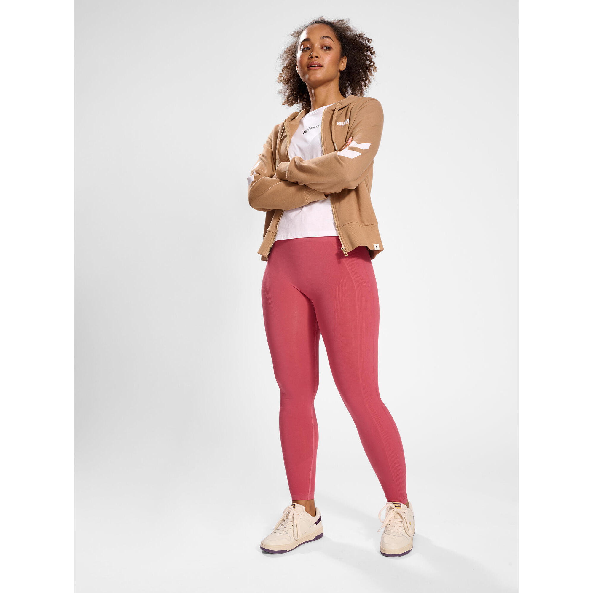 Legging yoga femme rouge Decathlon